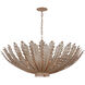 AERIN Hampton 6 Light 40 inch Burnished Silver Leaf Chandelier Ceiling Light, Extra Large