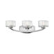 Meridian 3 Light 21 inch Chrome Vanity Light Wall Light