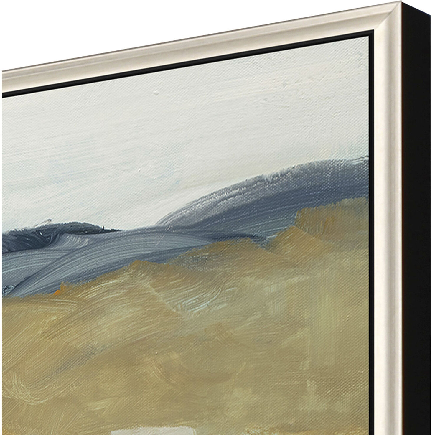 Folded Hills Blue and Orange and White and Yellow Canvas