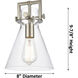 Downtown Urban Newton Cone 1 Light 8 inch Champagne Bronze Mini Pendant Ceiling Light in Light Smoke Glass