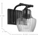 Destin 1 Light 6.25 inch Black with Silver Accents Bathroom Vanity Light Wall Light