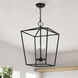 Devone 4 Light 15 inch Black with Brushed Nickel Accents Chandelier Ceiling Light