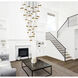 Lava LED 36 inch Brass Chandelier Ceiling Light