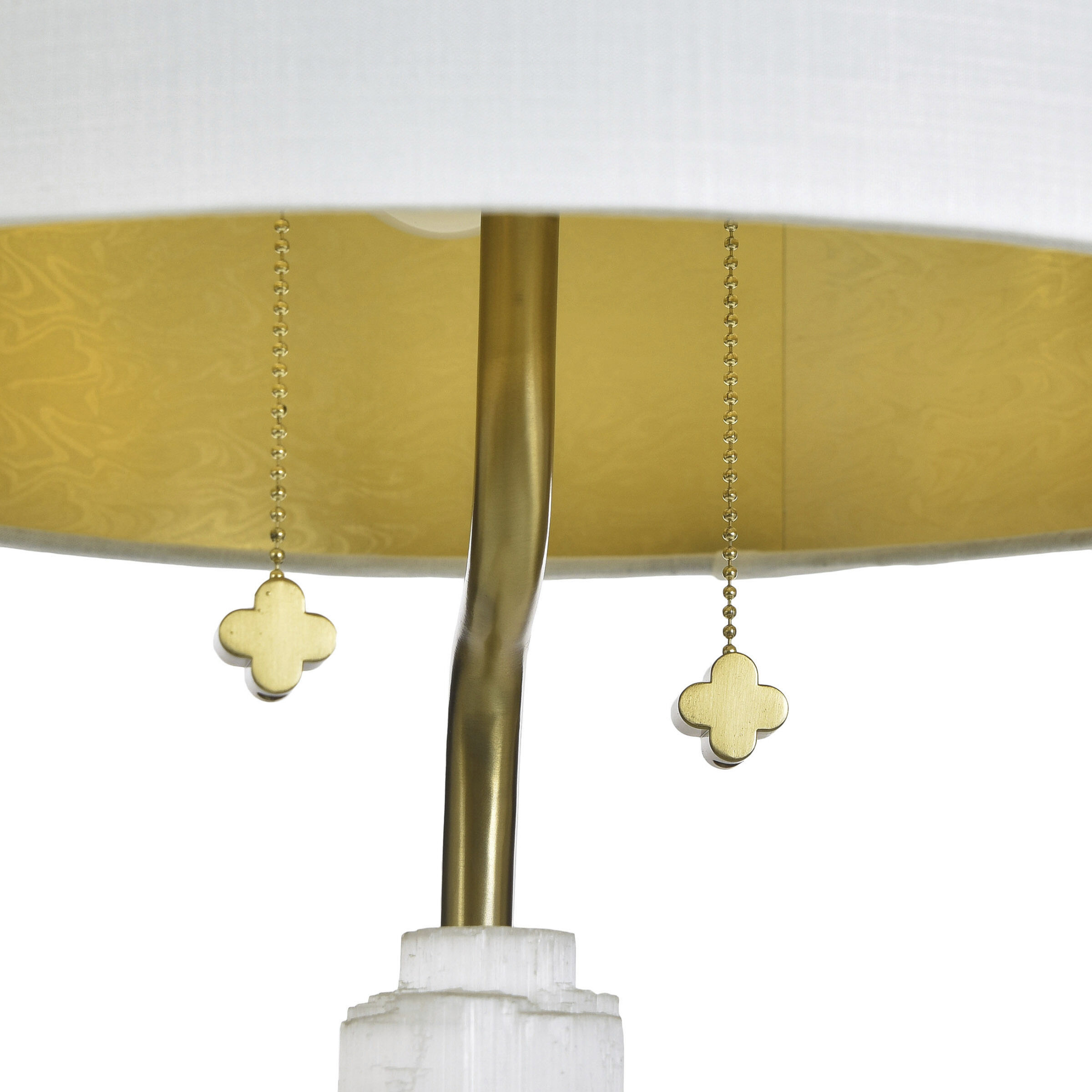 Jasper 32 inch 60 watt White and Clear Table Lamp Portable Light