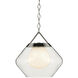 Nella 1 Light Polished Nickel Pendant Ceiling Light
