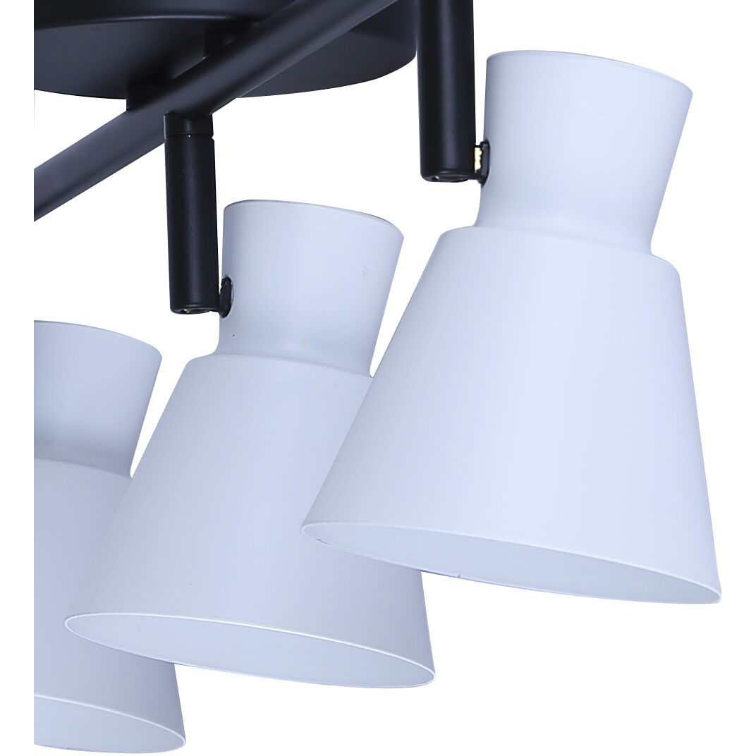 Radley 3 Light Black/White Track Lighting Ceiling Light