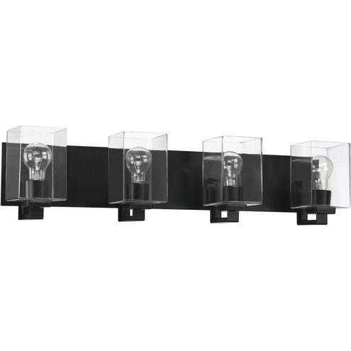 McClane 4 Light 32 inch Flat Black Vanity Light Wall Light