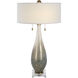 Cardoni 32.25 inch 60.00 watt White and Smoked Bronze with Brushed Brass Table Lamp Portable Light