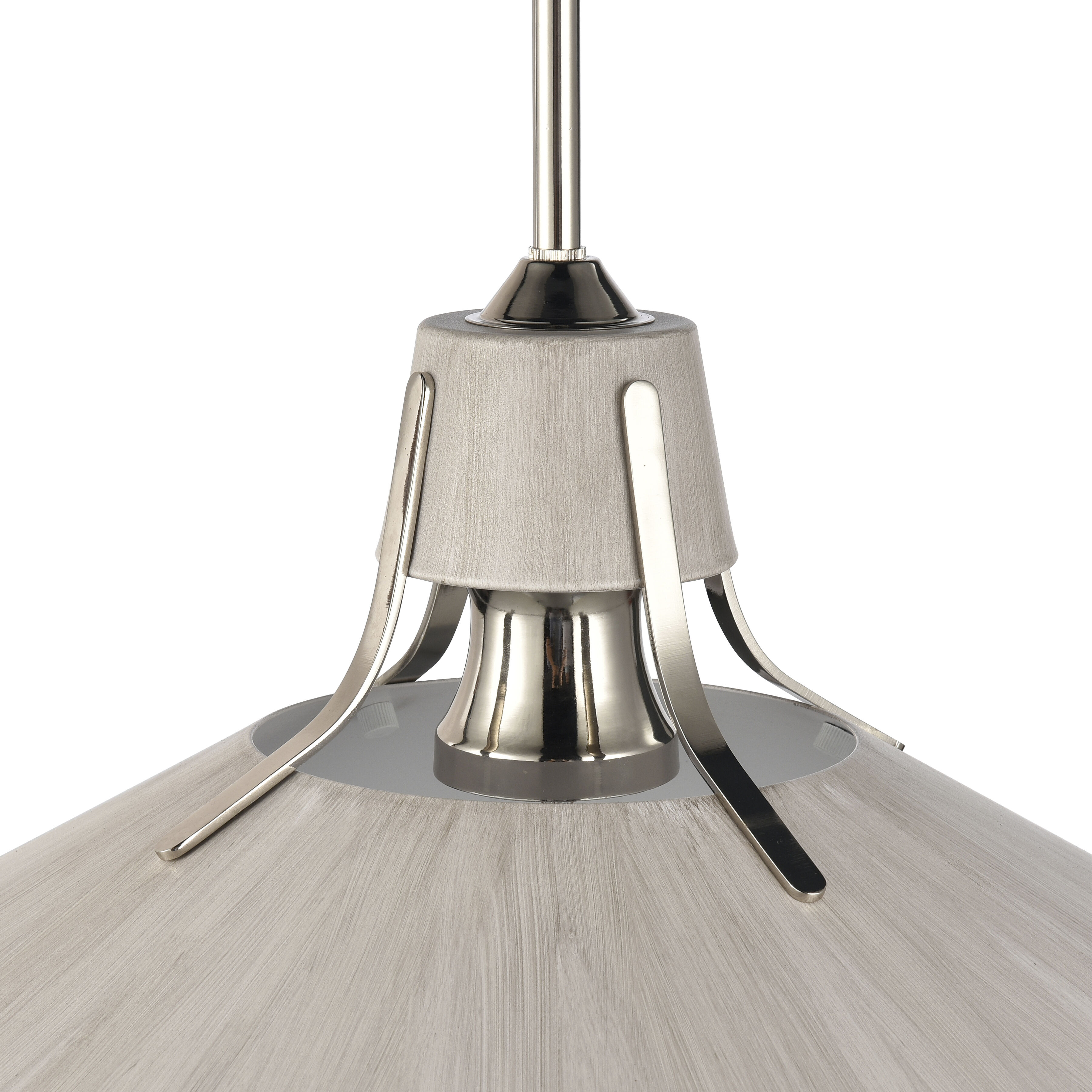 Danique 1 Light 24 inch Polished Nickel with Sunbleached Oak Pendant Ceiling Light