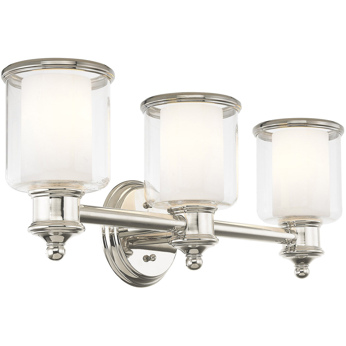 Middlebush 3 Light 24 inch Polished Nickel Bath Vanity Wall Light