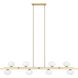 Julep LED 64 inch Brushed Gold Linear Chandelier Ceiling Light