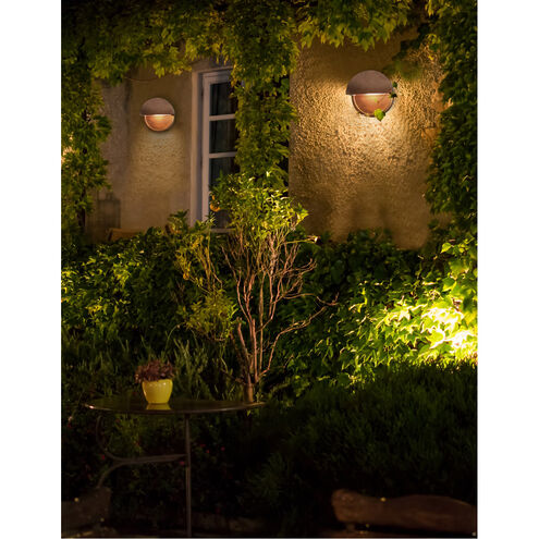 Ambiance LED 8 inch Real Rust ADA Wall Sconce Wall Light, Closed Top Fixture, Dome