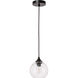 Cashel 1 Light 6 inch Black Pendant Ceiling Light