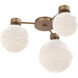 Gaia LED 26.9 inch Novel Brass Hub & Spoke Ceiling Light in 3000K LED, White