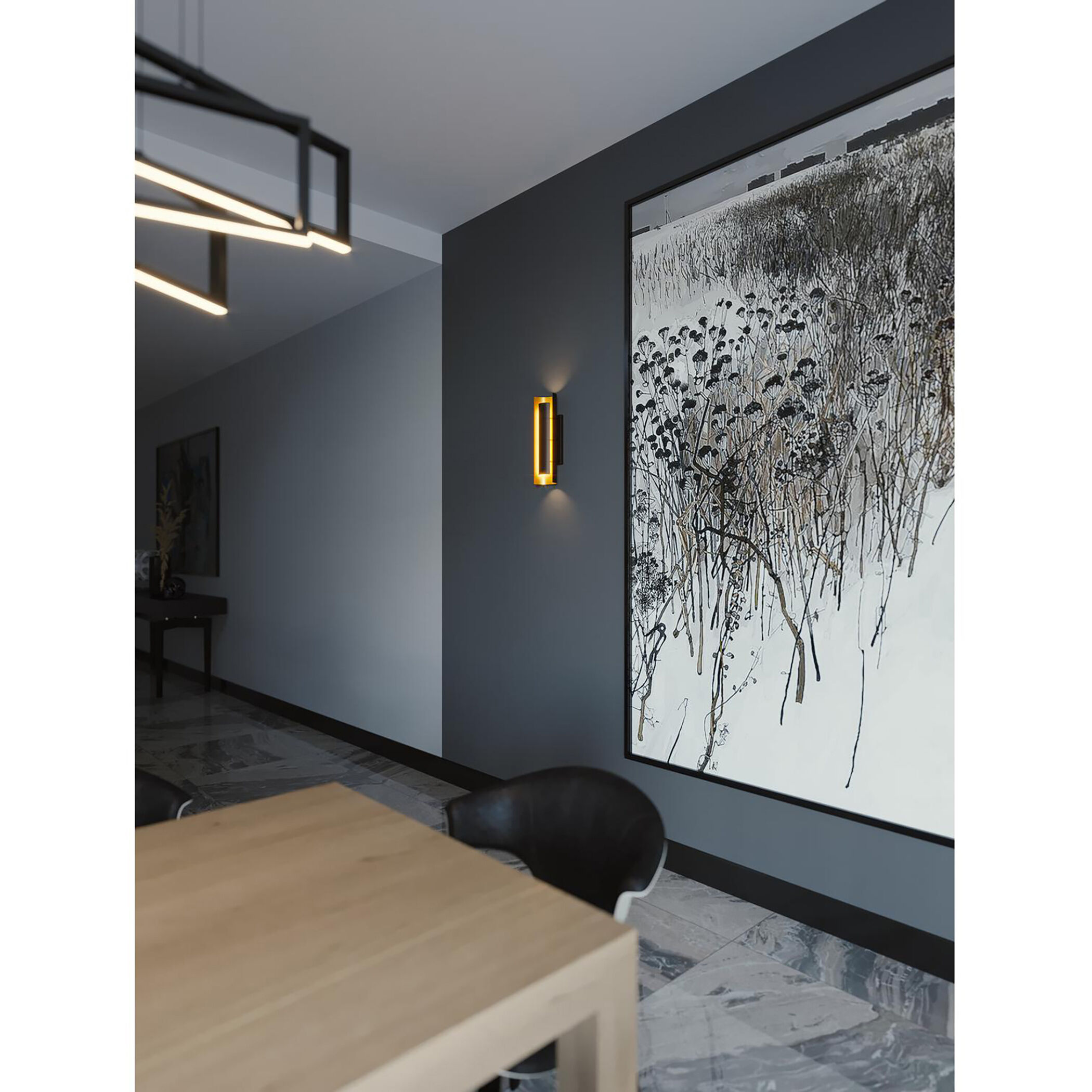 Reveal LED 4.9 inch Black ADA Sconce Wall Light