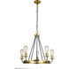 Neighborhood Randolph 5 Light 25 inch Flat Black/Satin Brass Chandelier Ceiling Light in Flat Black and Satin Brass, Neighborhood Collection