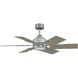 Farmhouse II 44 inch Galvanized with Weathered Oak Blades Ceiling Fan