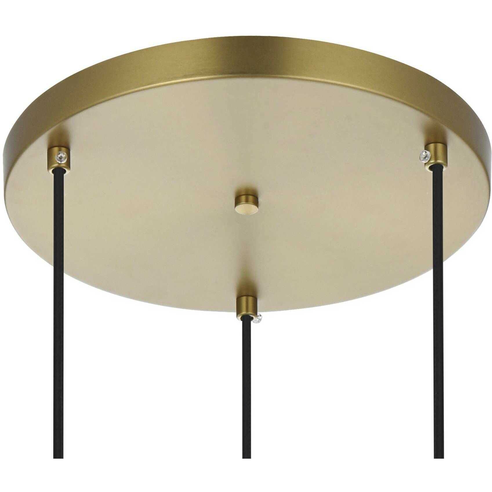 Baxter 3 Light 18 inch Satin Gold Pendant Ceiling Light