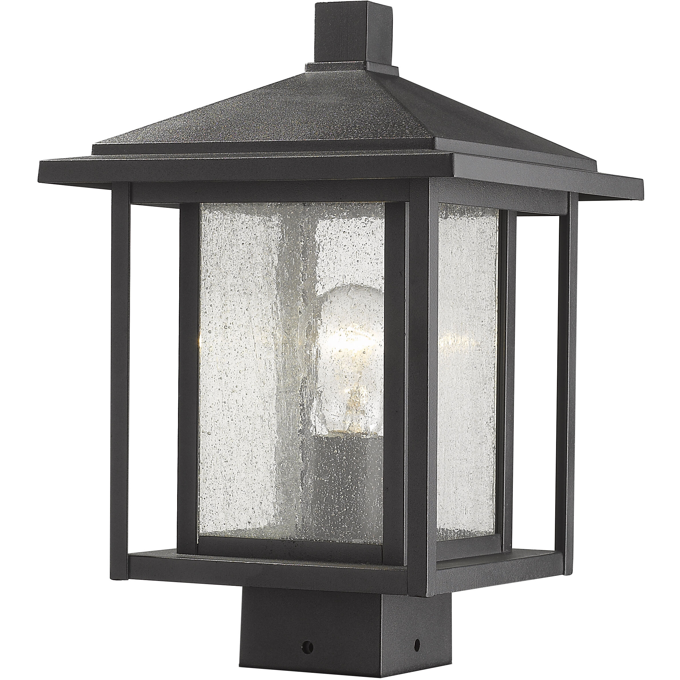 Aspen 1 Light 13.27 inch Black Outdoor Post Mount Fixture
