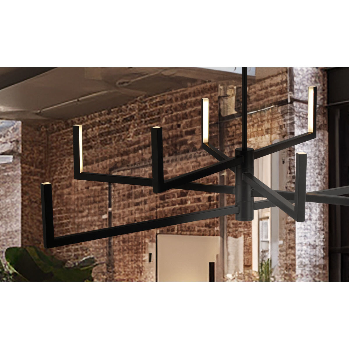 Articular LED 36 inch Coal Chandelier Ceiling Light