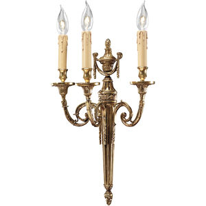 Jonathan 3 Light 10.75 inch Stained Gold Wall Sconce Wall Light