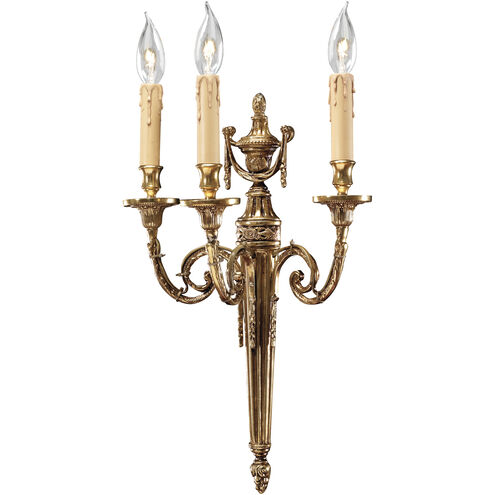 Jonathan 3 Light 10.75 inch Stained Gold Wall Sconce Wall Light