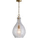 Rabun 1 Light 12 inch Patinaed Brass Pendant Ceiling Light