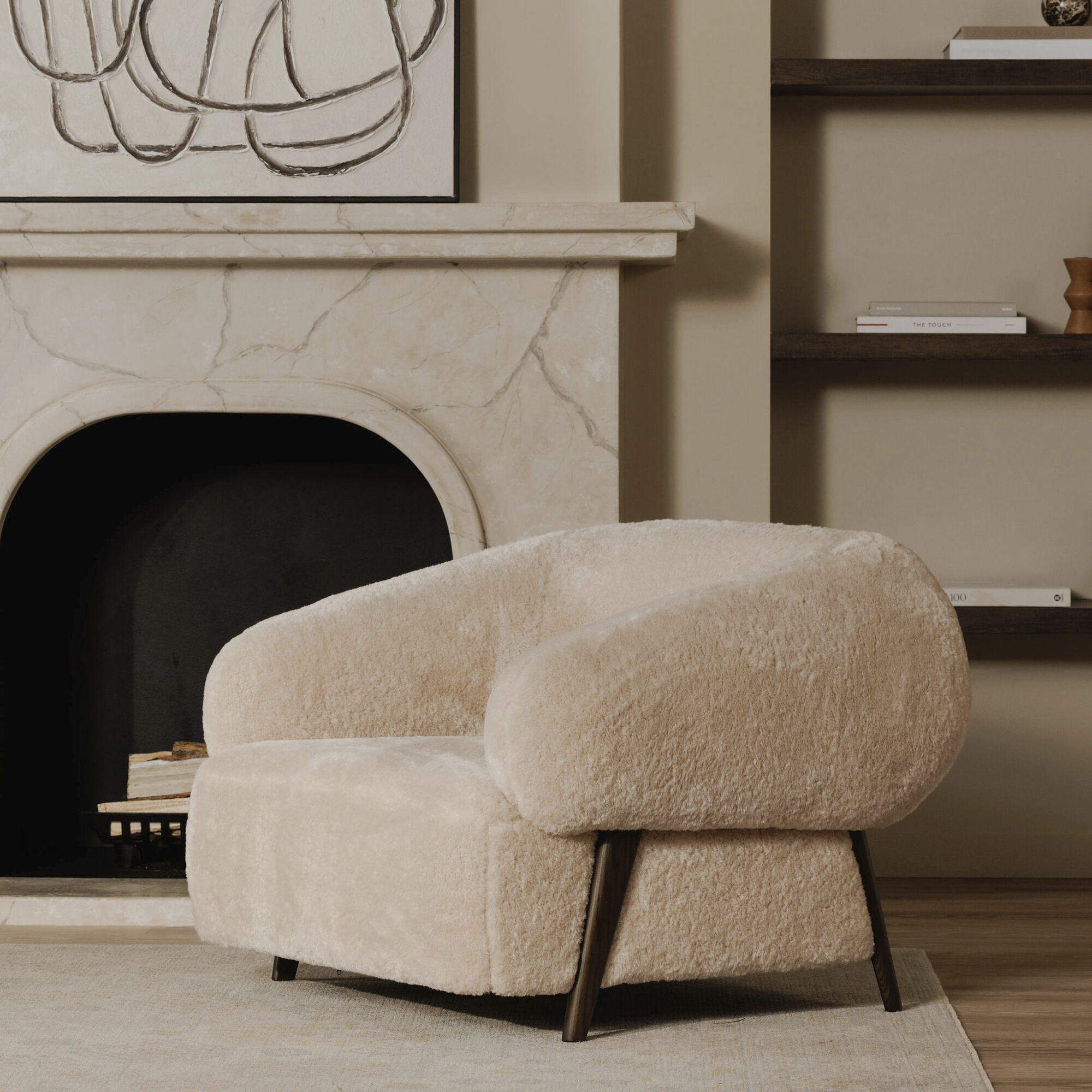 Devlin White Lounge Chair