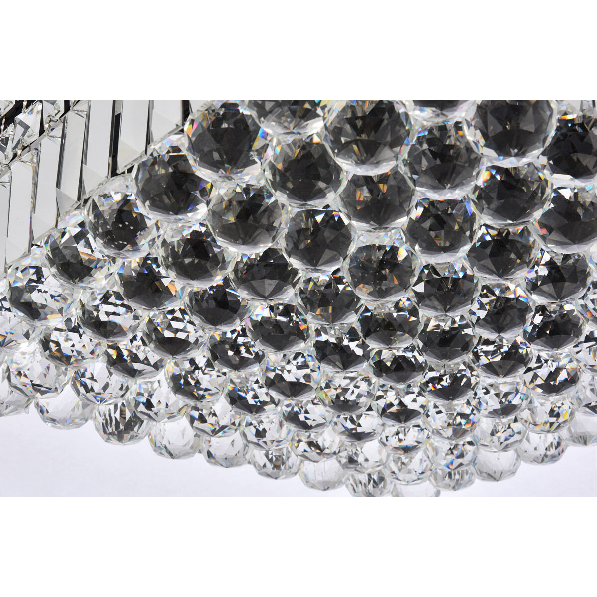 Maxime 6 Light 16 inch Black and Clear Flush Mount Ceiling Light in Royal Cut