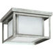 Hunnington 2 Light 10 inch Weathered Pewter Outdoor Ceiling Flush Mount