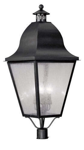 Amwell 4 Light 38 inch Black Outdoor Post Head