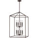 Perryton 8 Light 19 inch Bronze Foyer Pendant Ceiling Light, Large
