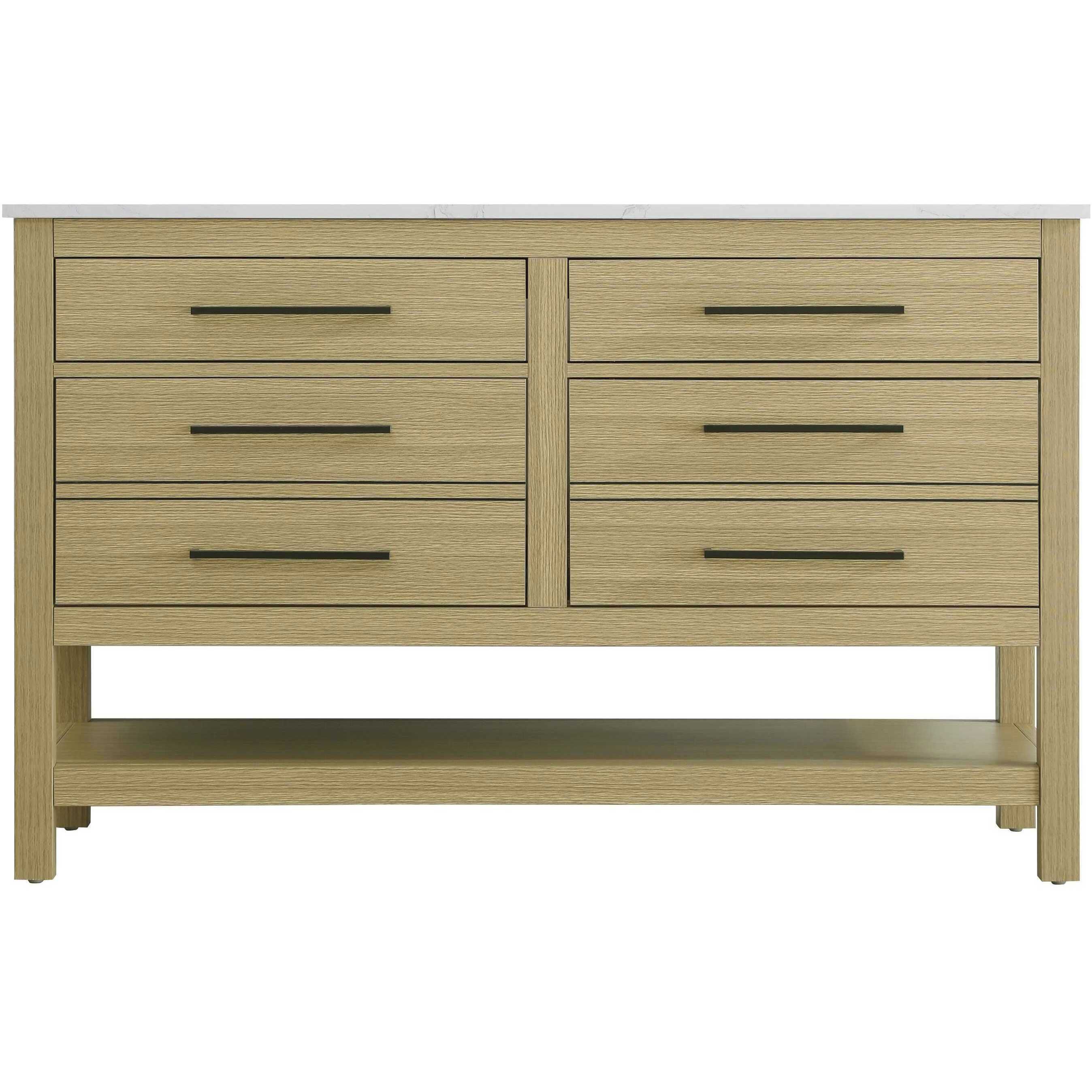 Karson 60 X 34 inch Honey Brown Bathroom Vanity Cabinet