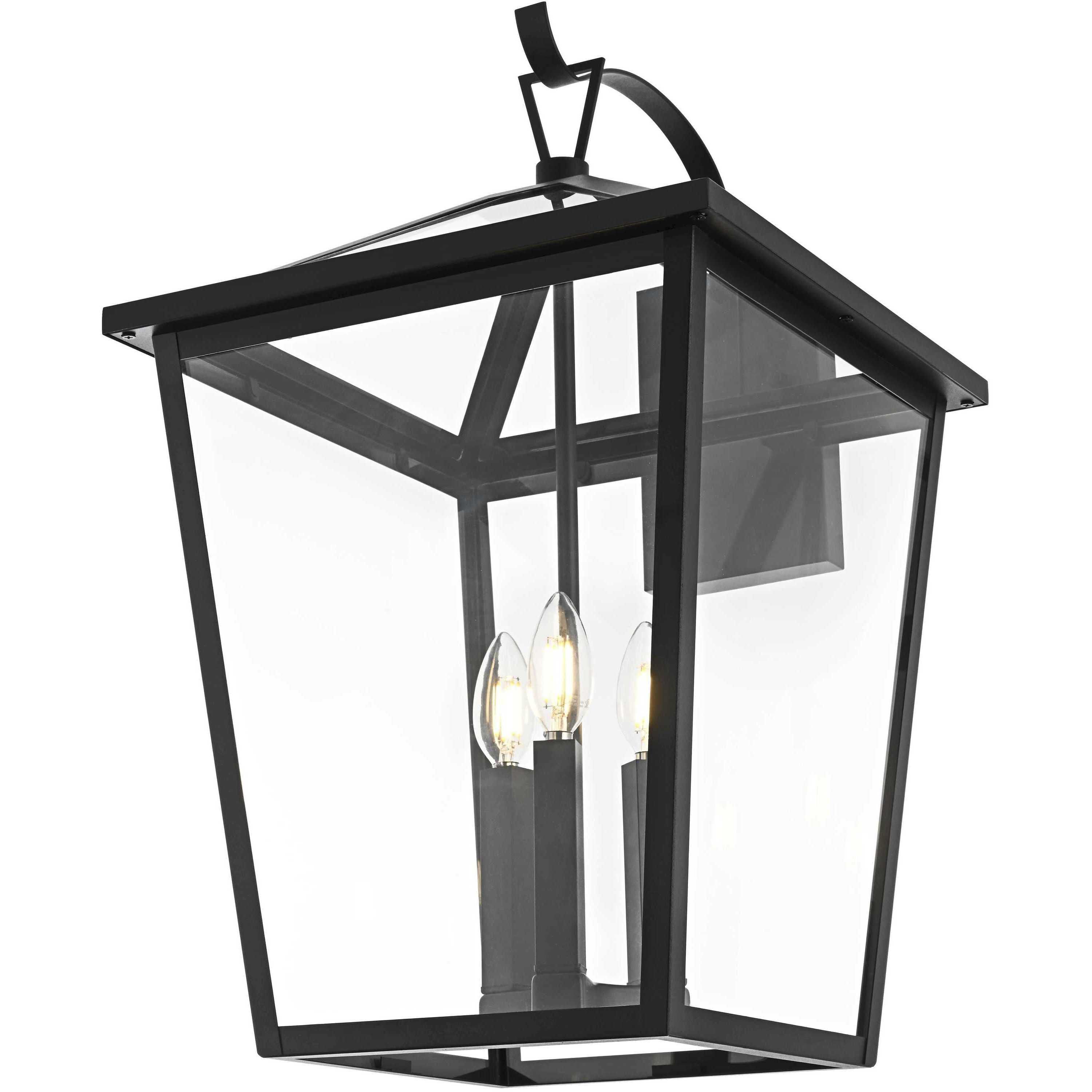 Oxford 3 Light 23 inch Black Outdoor Wall Sconce