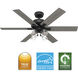 Fonthill 52 inch Matte Black with Dark Gray Oak/Matte Black Blades Ceiling Fan