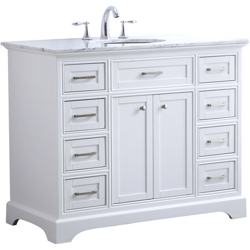 Americana 84 X 22 X 70 inch White Vanity Sink Set