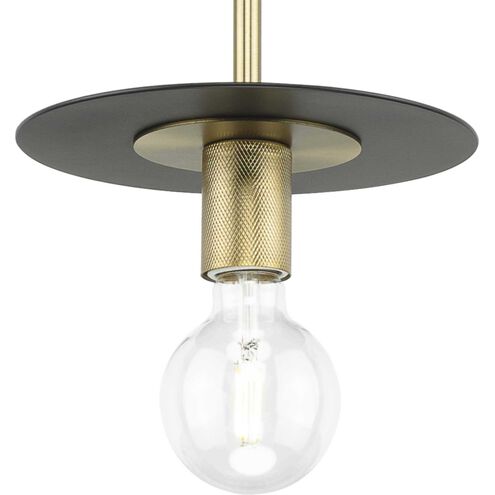 Trimble 1 Light 8 inch Brushed Bronze Mini Pendant Ceiling Light, Design Series