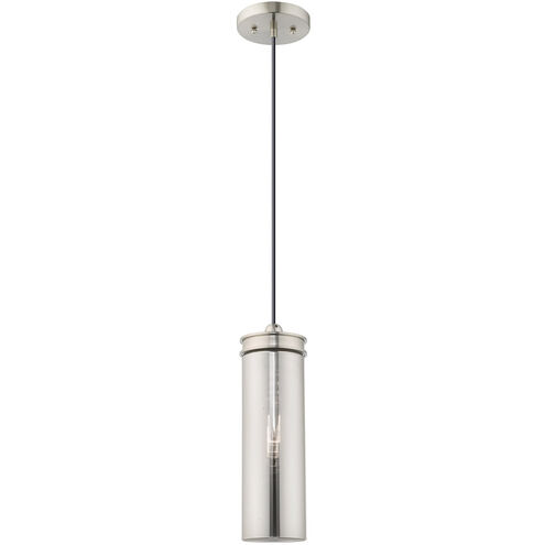 Art Glass 1 Light 5 inch Brushed Nickel Mini Pendant Ceiling Light