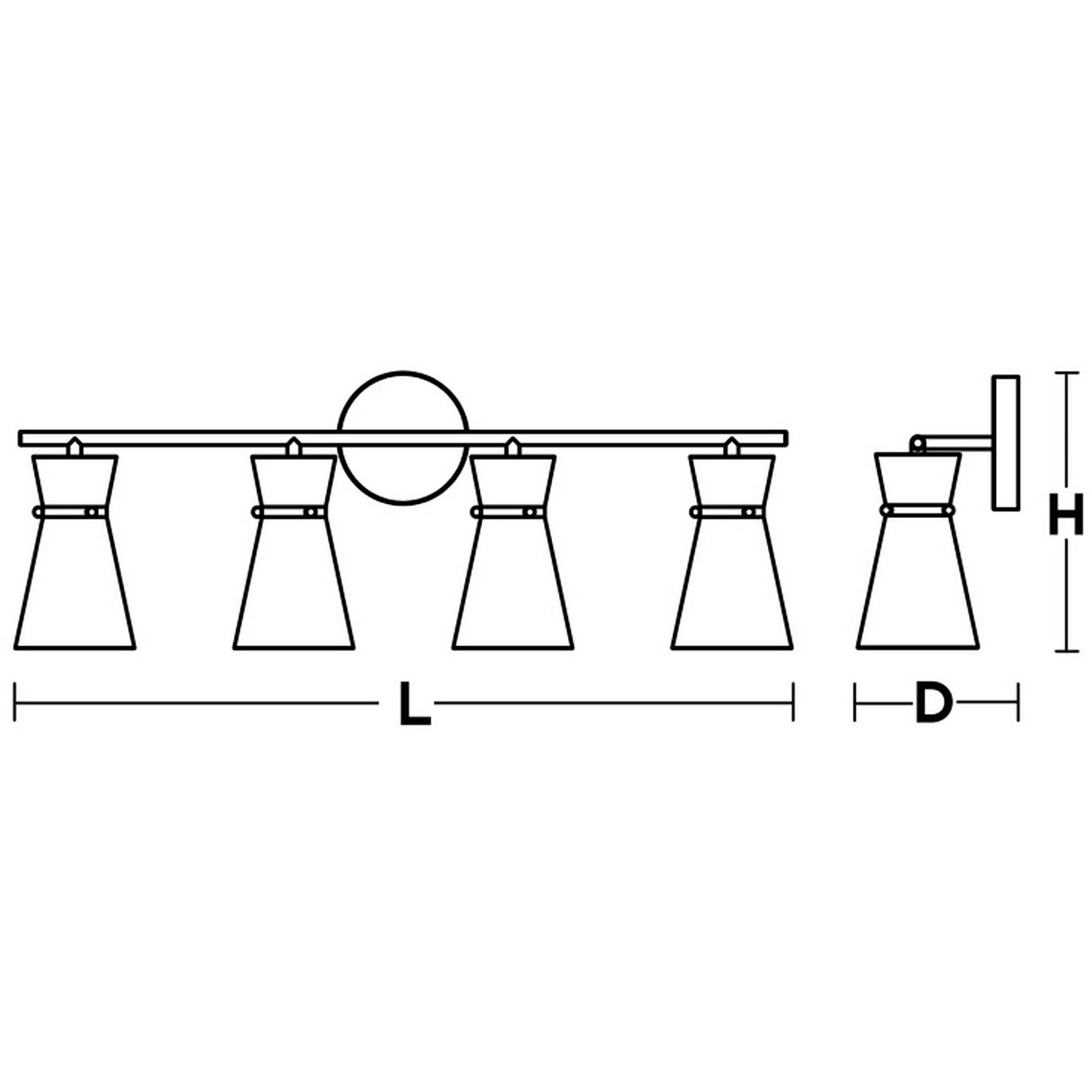 Amanda 4 Light 32 inch Polished Chrome Bath Vanity Wall Light