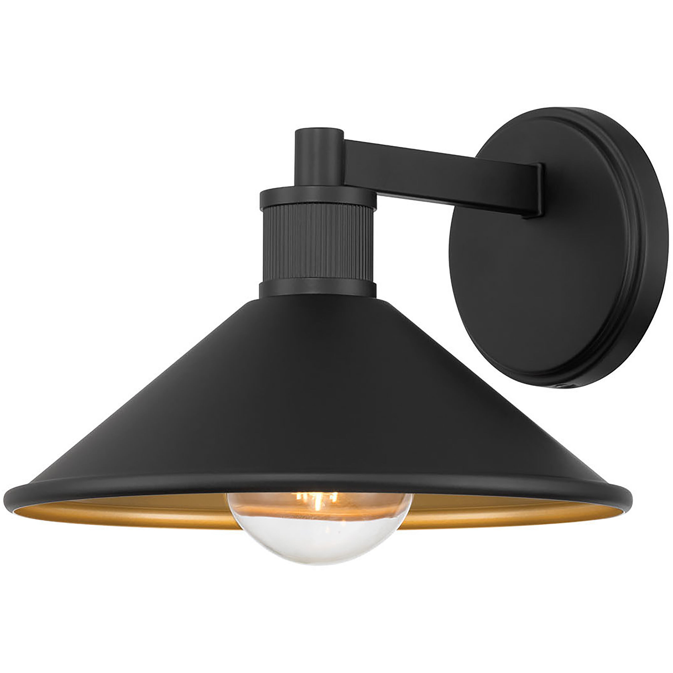 Vectra 1 Light 7 inch Powder Coated Black Outdoor Wall Sconce