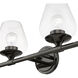 Willow 4 Light 35.5 inch Black Chrome Vanity Sconce Wall Light