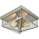 Lankford 2 Light 10 inch Brushed Nickel Outdoor Flush Mount