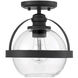 Pendleton 1 Light 9.38 inch Matte Black Semi-Flush Ceiling Light, Essentials