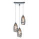 Praslin Island 3 Light 10 inch Polished Chrome Multi Pendant Ceiling Light, Configurable