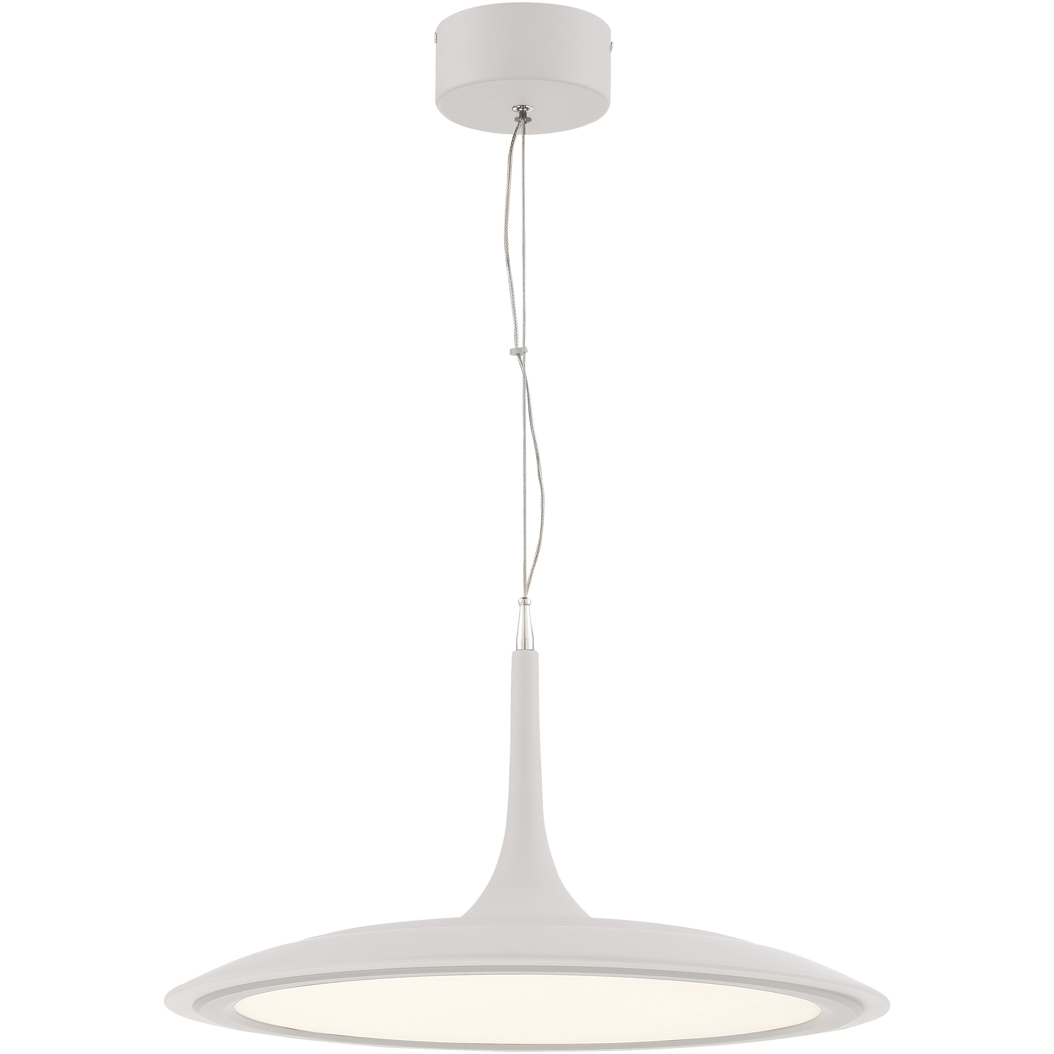 Hover LED 19 inch Matte White Pendant Ceiling Light