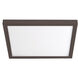 Square LED 11 inch Bronze Flush Mount Ceiling Light in 3000K
