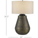 Brigadier 34.5 inch 150 watt Antique Brass and Black and Whitewash Table Lamp Portable Light