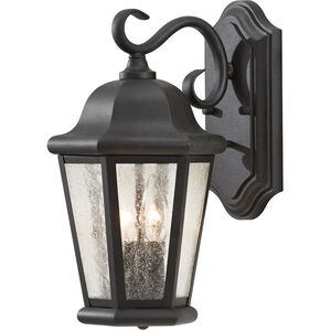 Martinsville 2 Light 14.5 inch Black Outdoor Wall Lantern, Medium