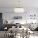Elsa LED 35.75 inch Natural Brass Linear Chandelier Ceiling Light
