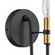 Foundry 1 Light 5.71 inch Black and Brass Wall Sconce Wall Light